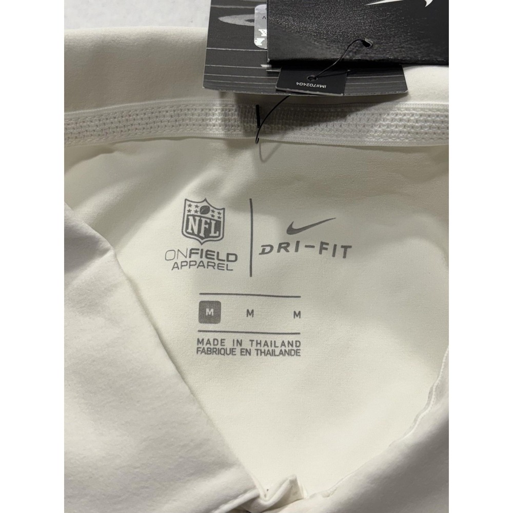 Pittsburgh Steelers Polo Shirt Mens Medium White NFL Football Nike Dri Fit - Picture 6 of 16
